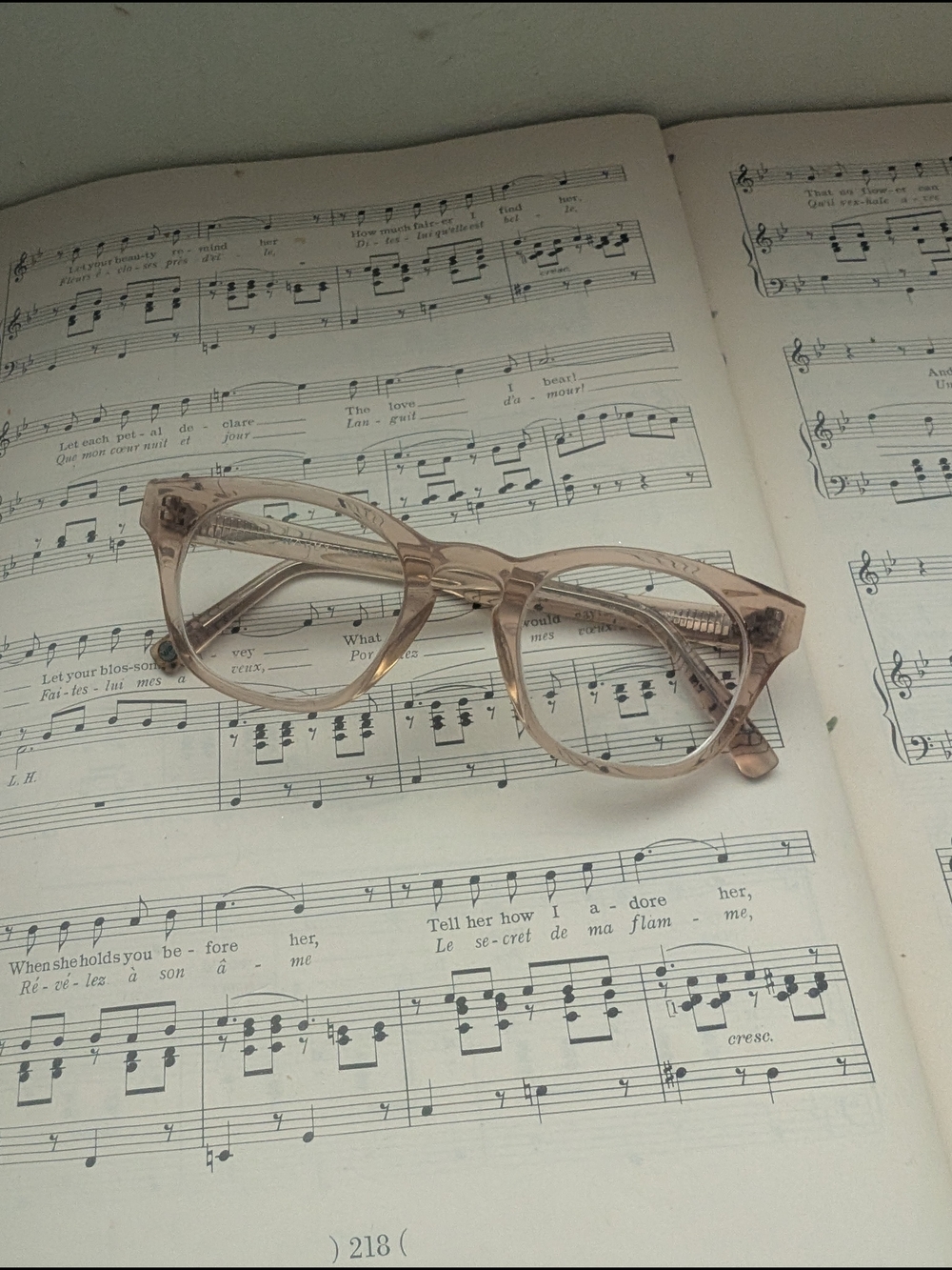 Vintage Cat-Eye Eyeglasses in Translucent Blush Warby Parker